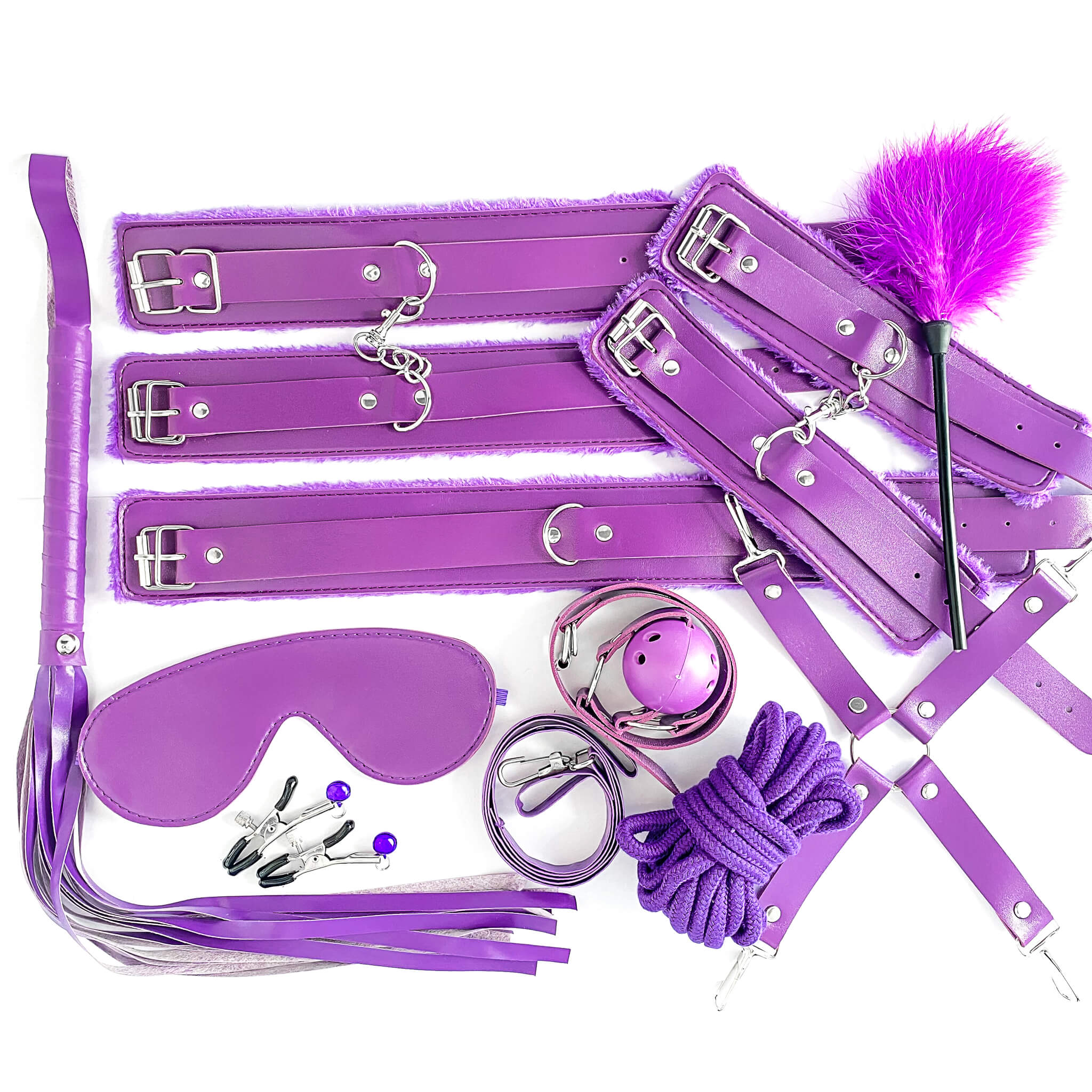 Kit Bondage BDSM Sextoy, Modele: 10pcs Violet B - Achat / Vente