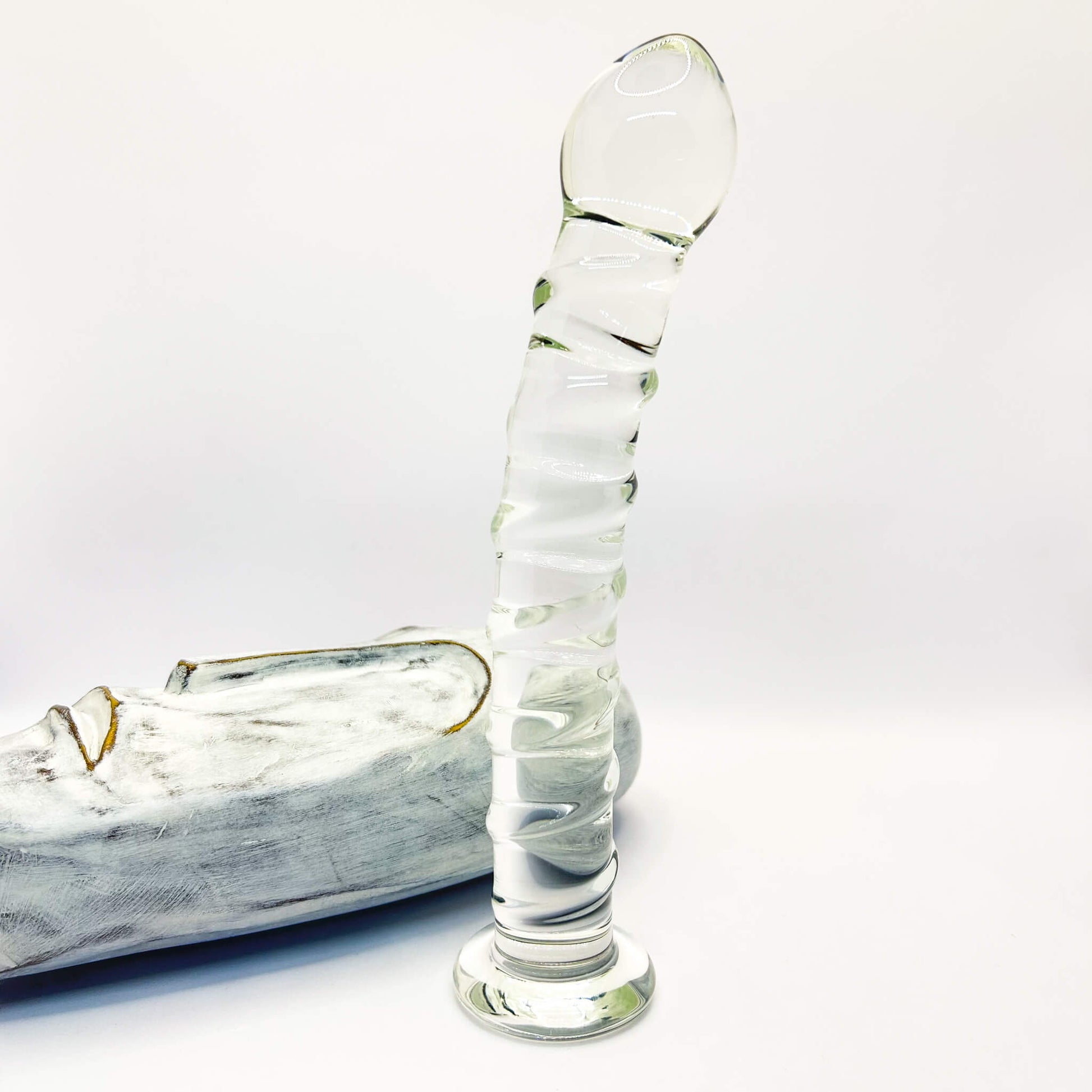 Crystal Clear Spiral Glass Dildo | 4Play Essentials