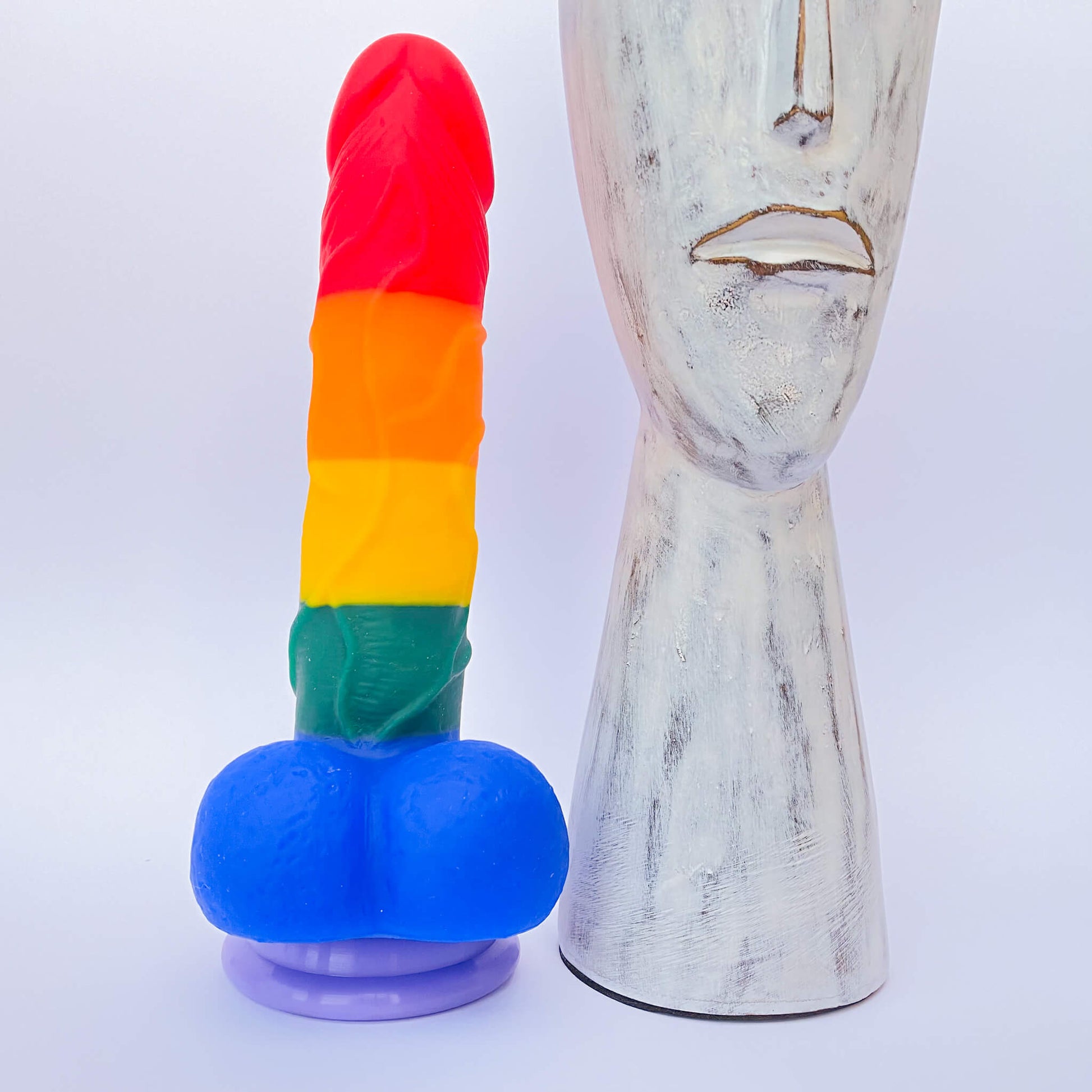 Colorful Rainbow Dildo With Suction Cup - 21cm | 4Play Essentials